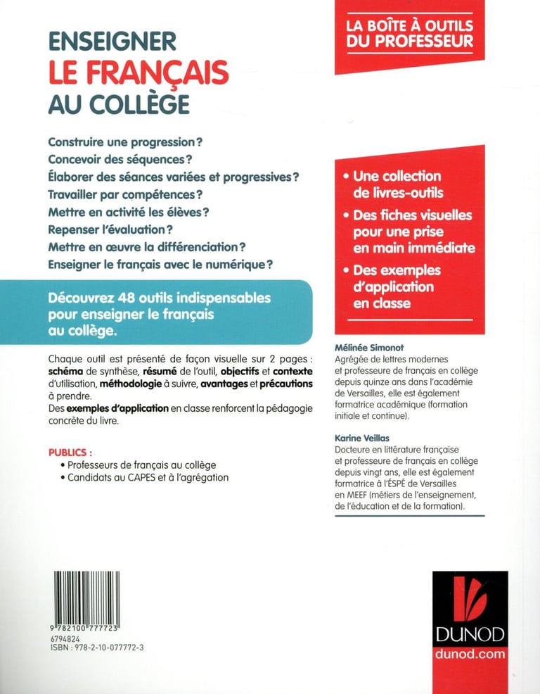 Enseigner Le Français Au Collège : Karine Veillas,Mélinée Simonot ...