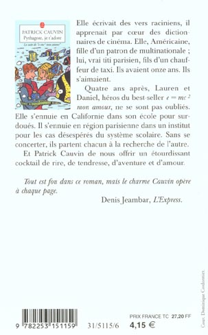 Pythagore Je T Adore La Suite De E Mc2 Mon Amour Patrick Cauvin Livres De Poche Cultura