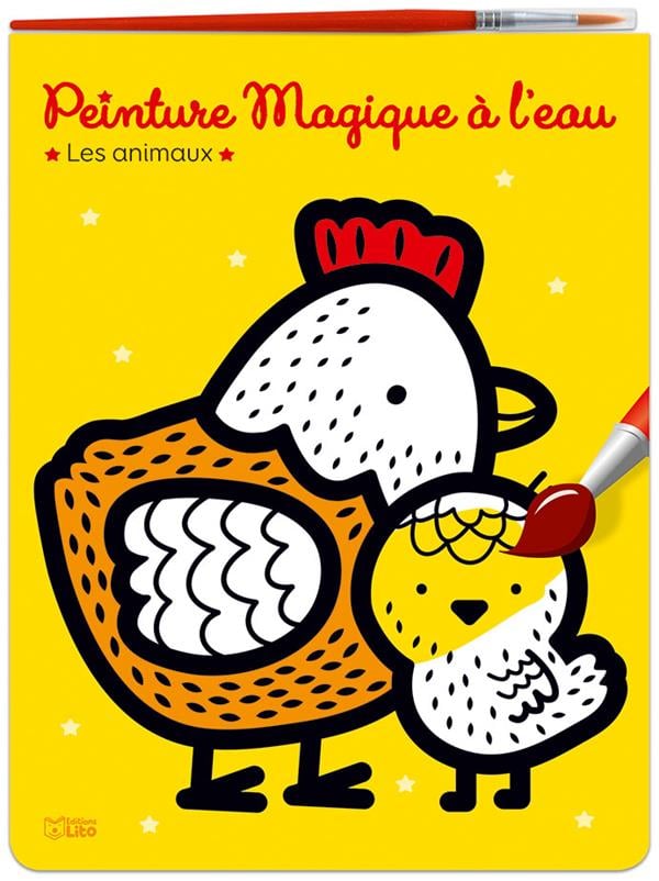 Fdit socialme-EU Livre de Dessin de Eau Magique réutilisable Livre de Peinture deau Livre de coloriage pour Enfants Animal 