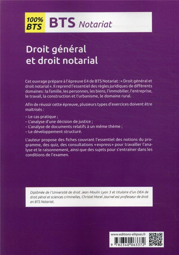 Bts notariat épreuve de droit général et droit notarial (e4/u4