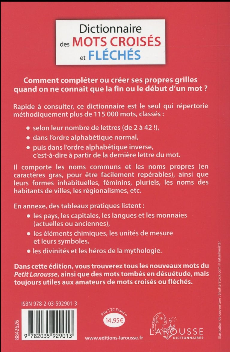 Le Dictionnaire Des Mots Croises Et Fleches Collectif Dictionnaire Francais Dictionnaires Encyclopedies Cultura