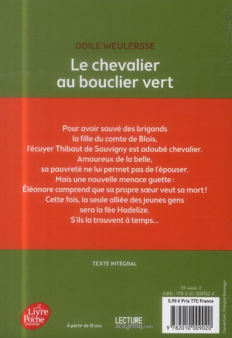 Le Chevalier Au Bouclier Vert Film Complet Le chevalier au bouclier vert : Odile Weulersse - 2010009029 - Romans pour  enfants dès 9 ans - Livres pour enfants dès 9 ans | Cultura