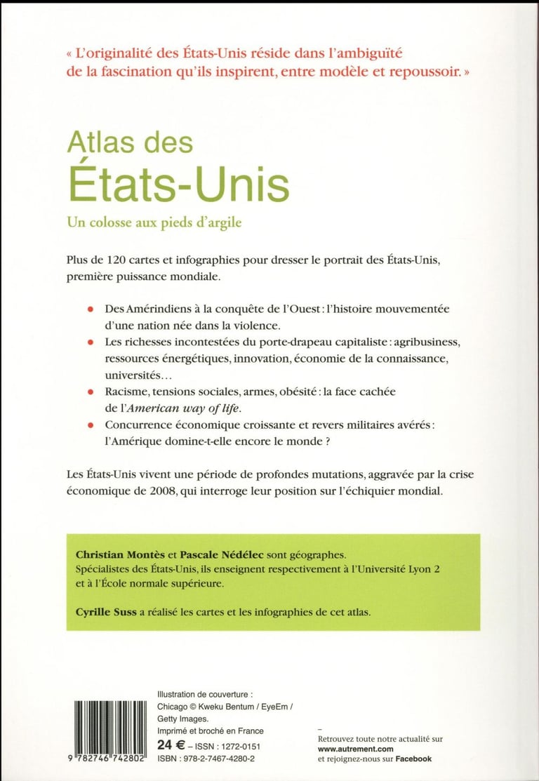 Atlas des Etats-Unis - un colosse aux pieds d'argile : Pascale Nedelec ...