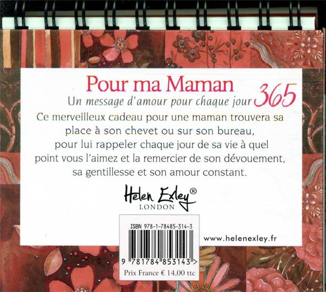 Pour Ma Maman Un Message D Amour Pour Chaque Jour Helen Exley Livre Bien Etre Cultura