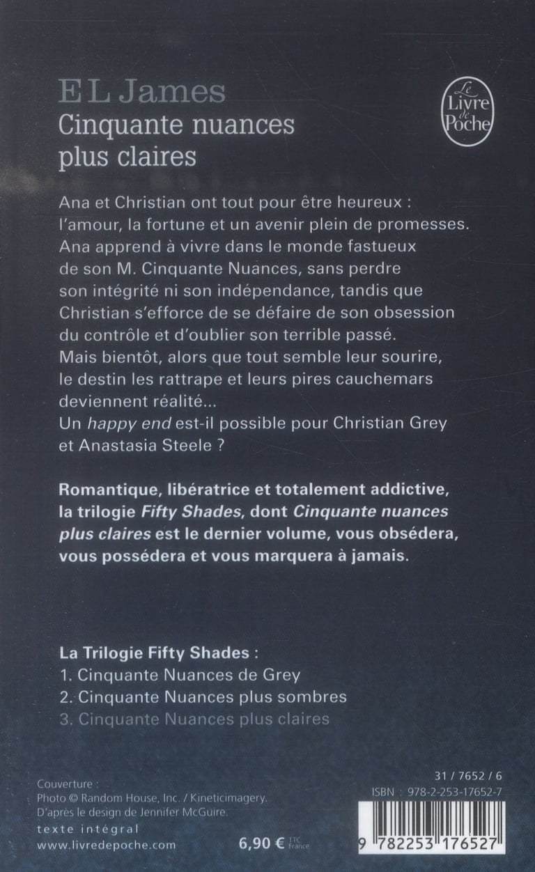 50 Nuances Plus Claires Par Christian Livre Cinquante nuances t.3 - cinquante nuances plus claires : E. L. James |  Cultura