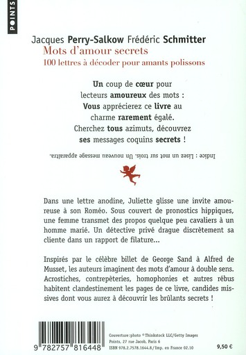 Mots D Amour Secrets 100 Lettres A Decorer Pour Amants Polissons Frederic Schmitter Jacques Perry Salkow Essais Litteraires Cultura