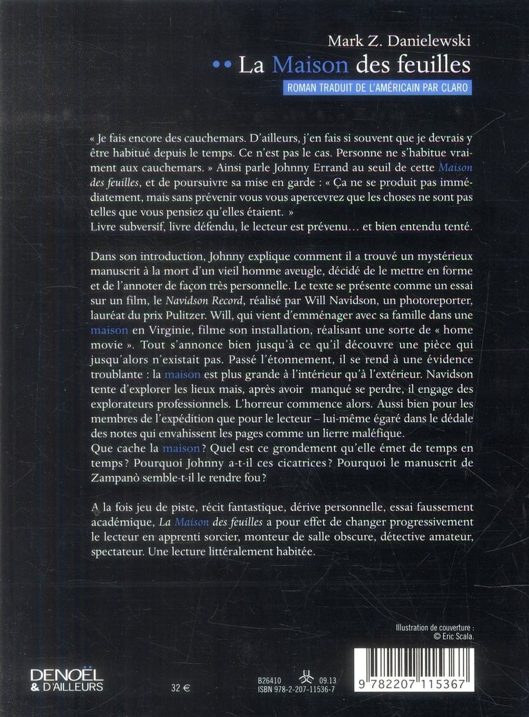 La maison des feuilles Mark Z. Danielewski 2207115364 Cultura