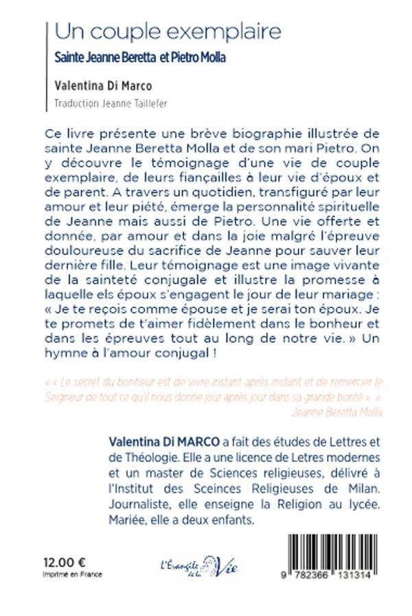 Un couple exemplaire sainte Jeanne Beretta et Pietro Molla