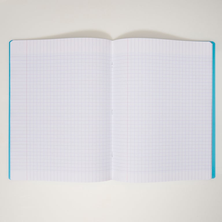 Cahier - 24 X 32 Cm - 96 Pages Grands Carreaux - Bleu Clair - Cultura ...