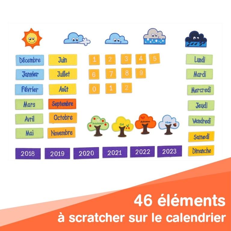 Calendrier 2023 Cultura Calendrier Basic Et Semainier - Jeux Pour Apprendre Le Temps Et L'heure -  Jeux D'apprentissage - Jeux Éducatifs | Cultura