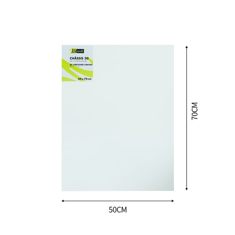 Carré De Coton Châssis Entoilé Coton Pas Cher - Toile Eco Coton Pour Peinture Cadre 60x60