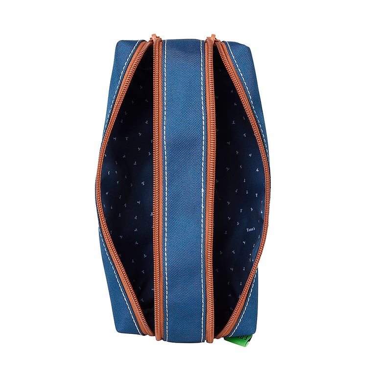 Trousse Tann's - Denim - 2 compartiments - Rectangulaire - Bleu - Trousses | Cultura
