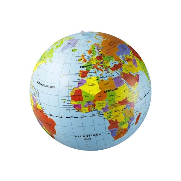 Coloré Paquet DE 10 16 Pouces Globe Gonflable Globe Terrestre Gonflable Globe de Balle de Plage pour Jouer à la Plage Éducative 