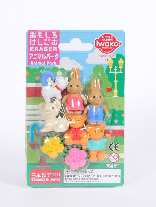 Asmodée IWAKO 7 Mini gommes Fournitures scolaires