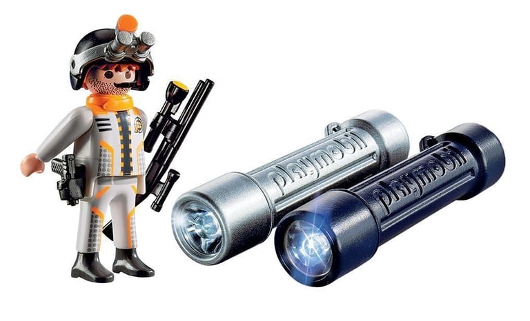 Set Playmobil 5296 Top Agents Secret Robo Gang - Figurines Et Motos Vintage