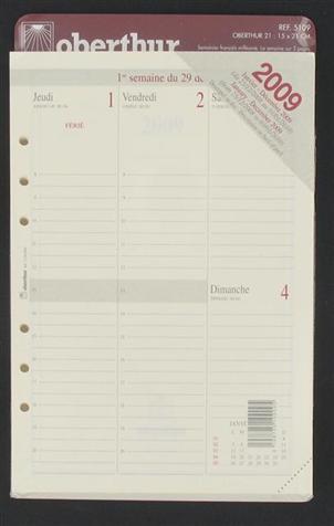 Recharge Pour Agenda Semainier 2025/2026 Quo Vadis - 18 X 24 Cm - Planning SD - Agendas
