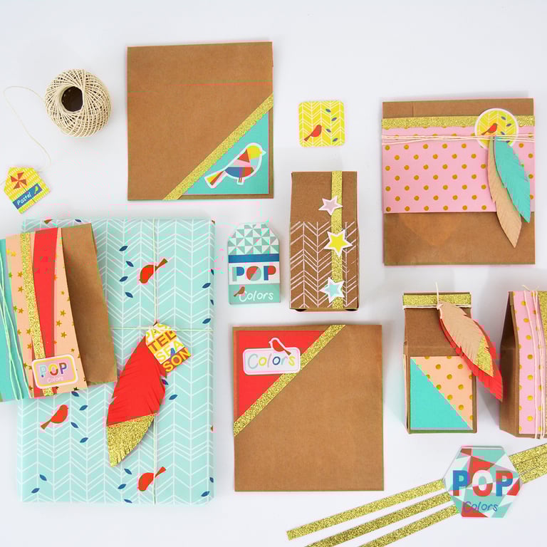 12 sachets cadeau kraft DIY by Toga Cultura