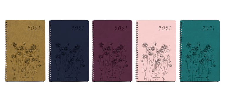 Agenda Semainier 2026 Wire-O - Format 16x25 Cm, Couverture Fuschia, Bilingue Français/anglais