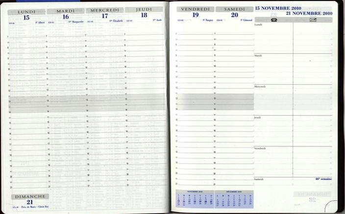 Recharge Agenda Semainier EXACOMPTA Horizons 2026 - Format 21x27 Cm, Hebdomadaire Vertical, Papier Clairefontaine - 6