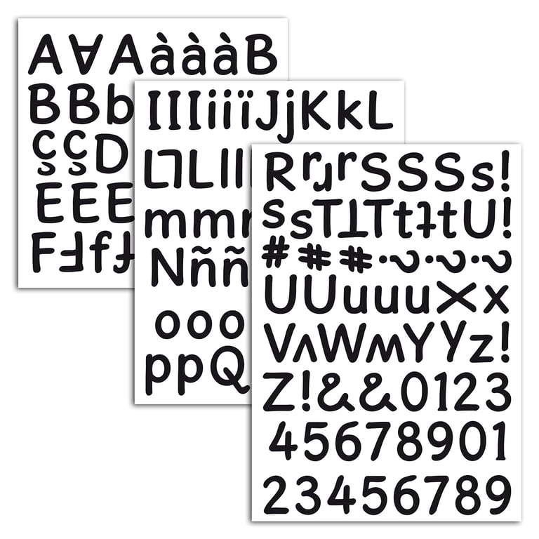 3 planches stickers alphabet mousse noir Les Accessoires Déco Cultura