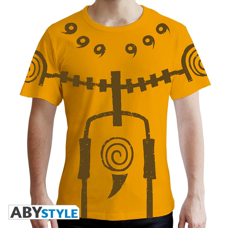 T-shirt Naruto Shippuden – Jaune, Taille S Pour Homme (occasion Bon état)