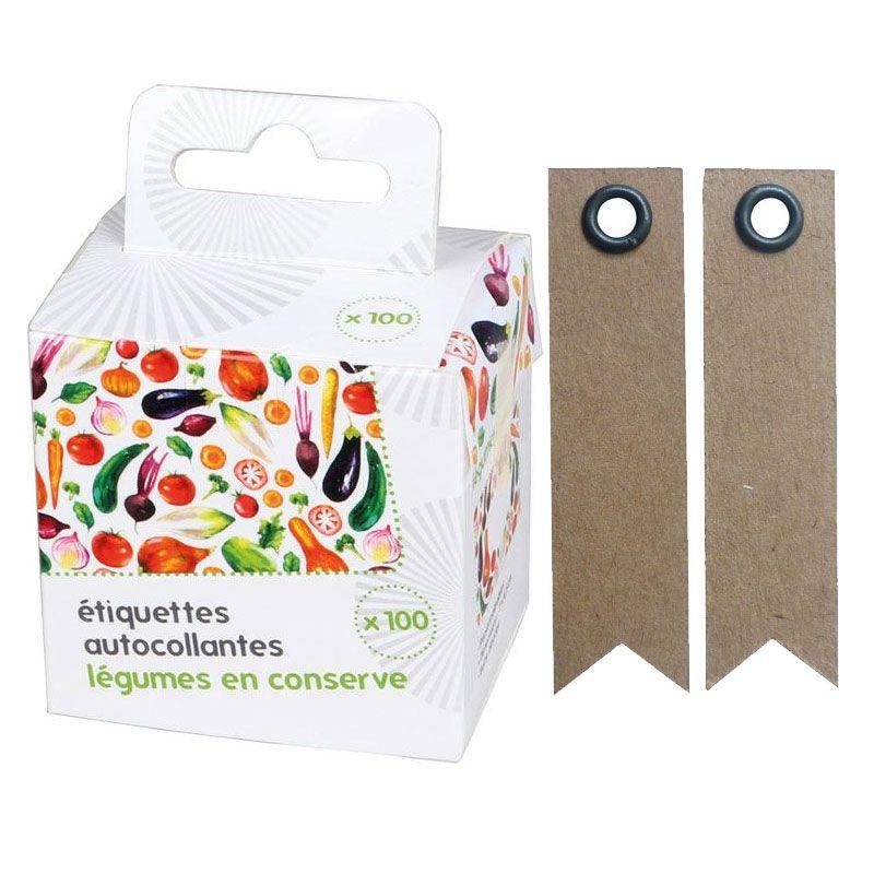100 Étiquettes Autocollantes Pour Conserves Et Confitures - Thème Légumes, Personnalisables