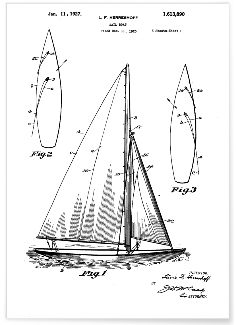 Affiche Brevet Bateau | A3 : 29,7x42cm- Imagerie Murale - Encadrement ...