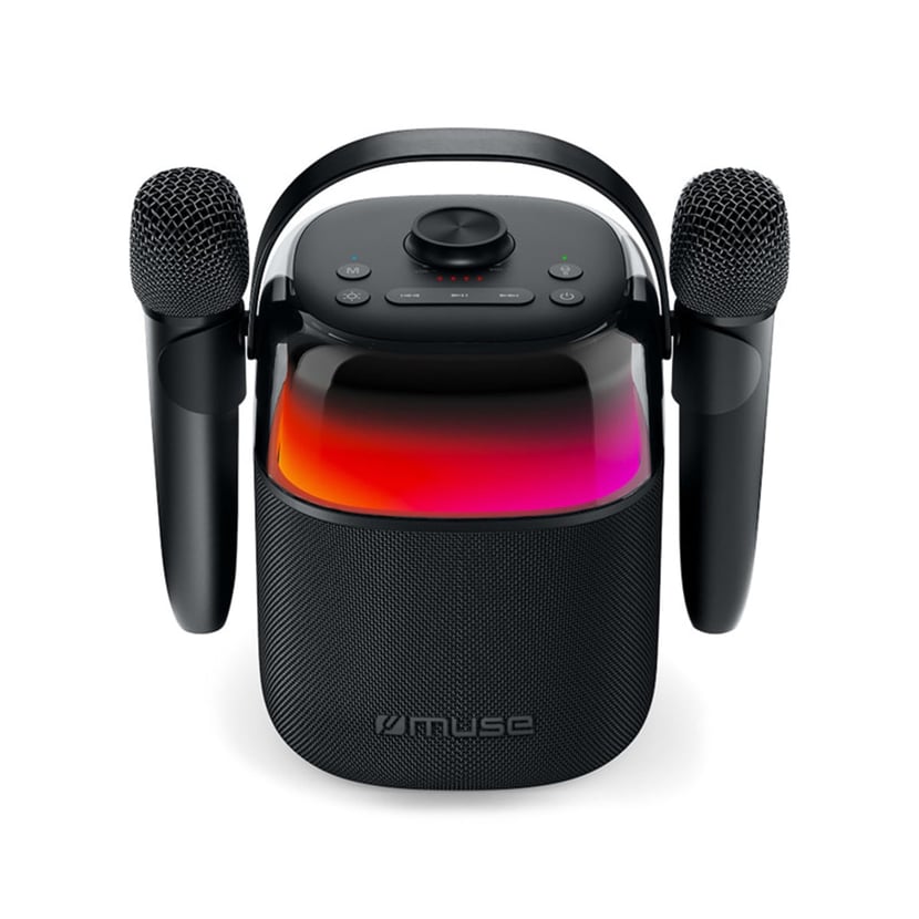 Enceinte Bluetooth Karaoké Portable Avec Lumières LED RGB - Haut-parleur Puissant Pour Fêtes