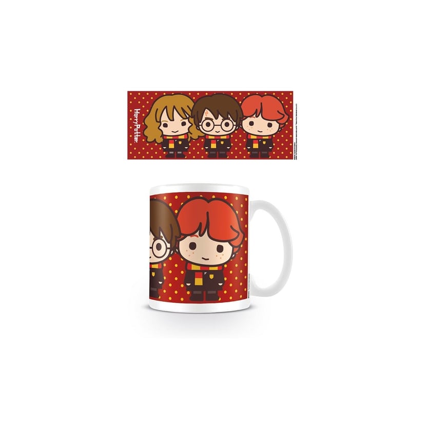 Harry Potter Ron Chibi - Tasse Ovale Rouge En Céramique Avec Coffret Cadeau