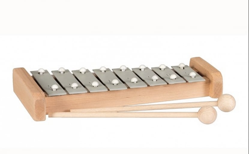 Instrument musique enfant Xylophone bébé 5 tons Bois Hape®