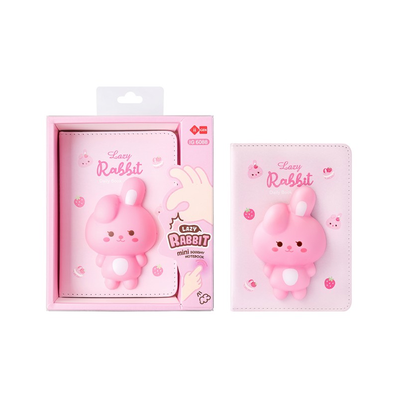 Carnet De Notes Kawaii Squishy - Couverture Relief Animaux Mignon 128 Pages - Panda Chat Grenouille