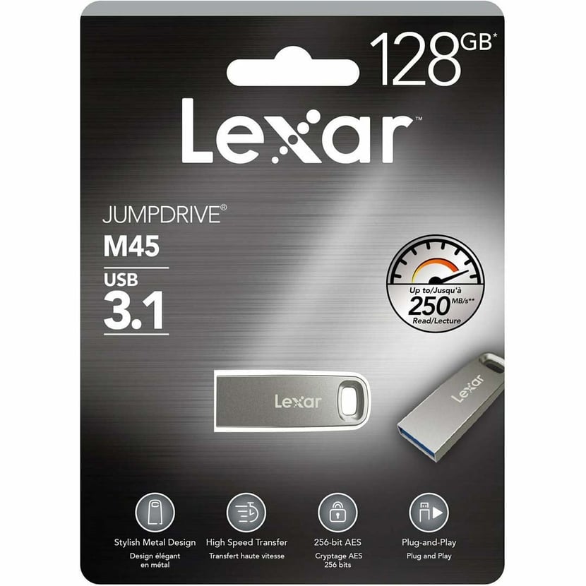 Clé USB 128GB Métallique LEXAR