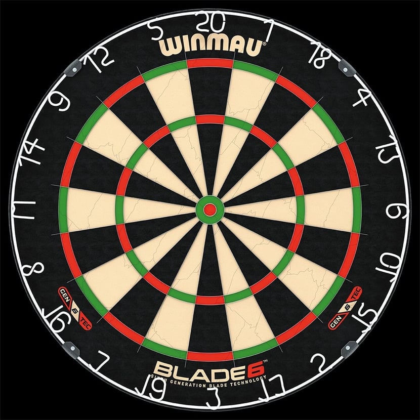 Cible De Fléchettes Avec 6 Flèches En Acier - Diamètre 38 Cm, Double Face, à Accrocher Au Mur - Pour Jeux En Famille