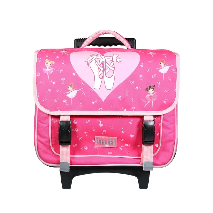 Cartable à roulettes 38 cm Phileas Rose Danseuses BAGTROTTER