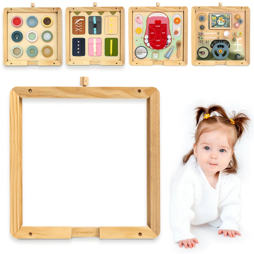 Cadre Mural Bois Mamabrum Fixation Tableau Educatif 52x55 cm Pin ...