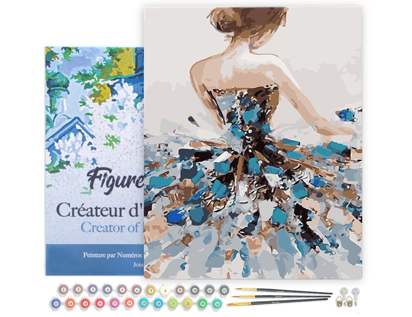 Peinture Par Numéro Figured'Art - Affiche Vintage Nantes - Kit De Loisir Créatif DIY Numéro D'Art Complet - 40x50cm Sans Châssis En Bois