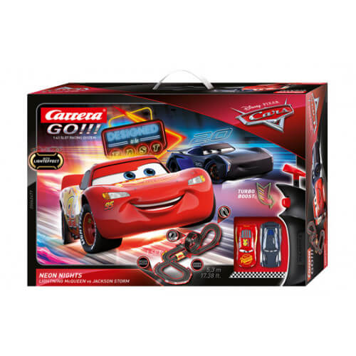 Circuit voitures Cars Neon Nights Des 6 ans Carrera GO 62477 Vehicule telecommande Cultura