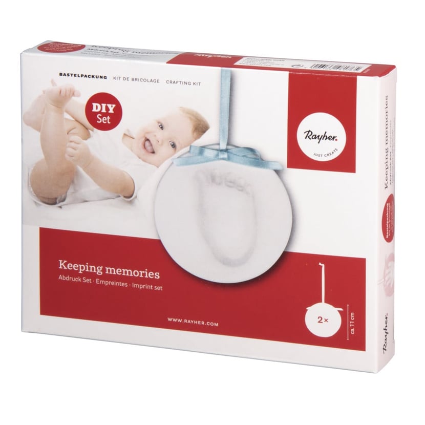 Kit DIY - Souvenirs de bébé - Moulage en plâtre des empreintes