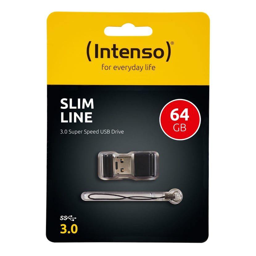 Clé usb 64GO Intenso Slim Line 3.0 noire