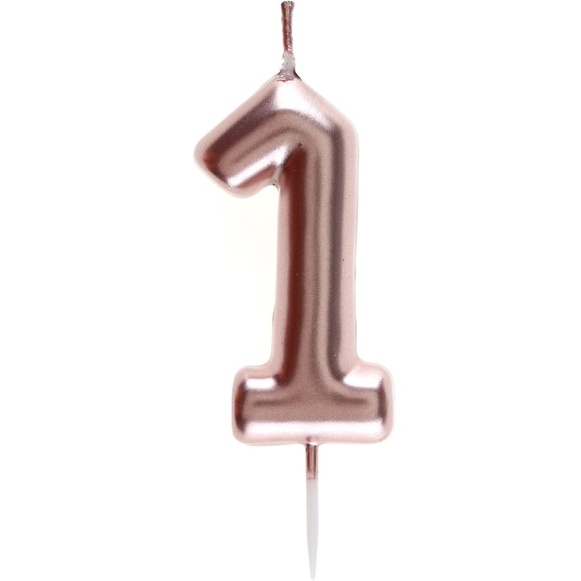 Bougie Rose Gold - Chiffre 1
