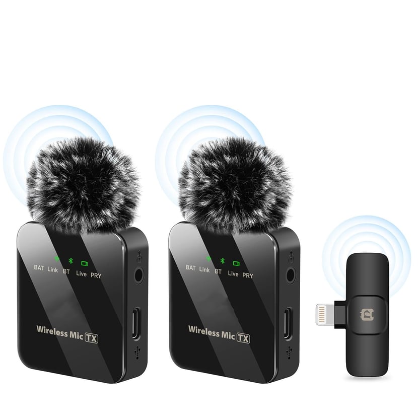 Microphone sans fil lightning Earldom ET-MC7L pour iphone