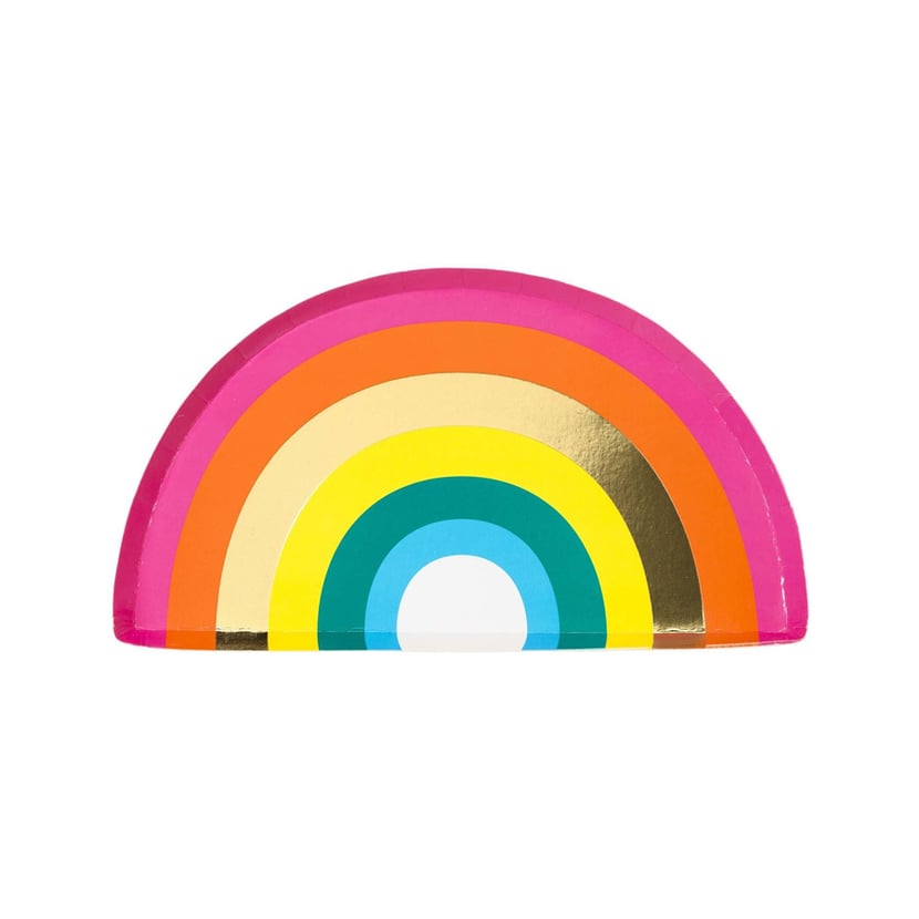 12 Assiettes Arc en Ciel (25 cm)
