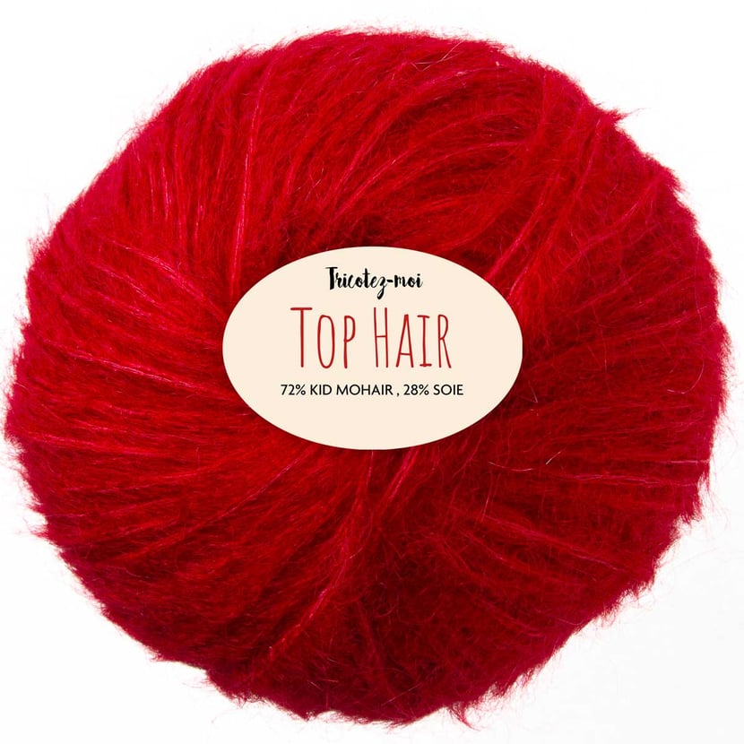 GGH Mohair Melange - 004 - Rouge foncé - La Laine Mohair pour Le Tricot