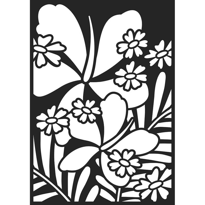 Pochoir en laiton à estamper 7 x 8 cm TULIPE