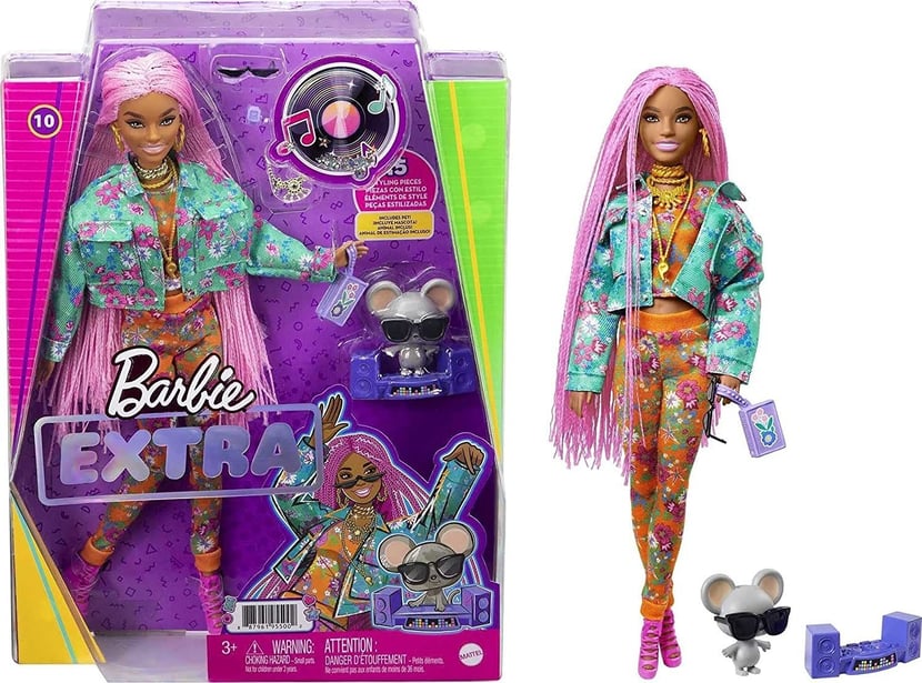 Poupee Barbie Barbie Extra Souris Dj Mattel Poupee et poupon Jeux d imagination Cultura