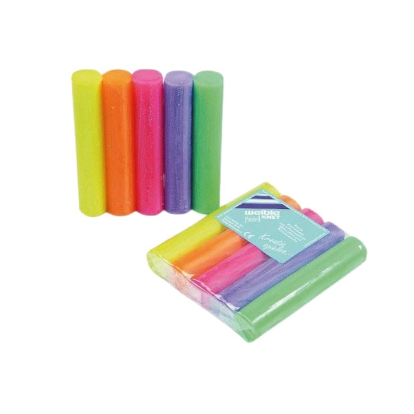 Pâte à modeler fantaisie 5 couleurs 200 g