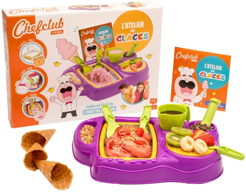 Kit De Cuisine ChefClub UPYAA – Mes Créations De Glaces – 3 Recettes Gourmandes – Dès 3 Ans – Développe La Créativité
