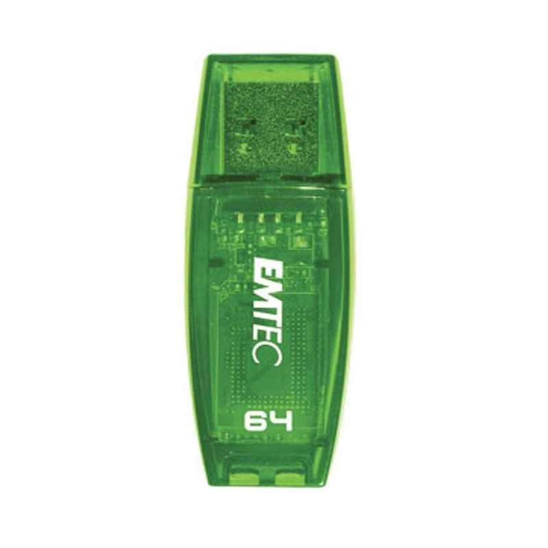 Clé USB Emtec C410 - plastique - 1-14342019 - Vert - 64 Go- Disques dur ...