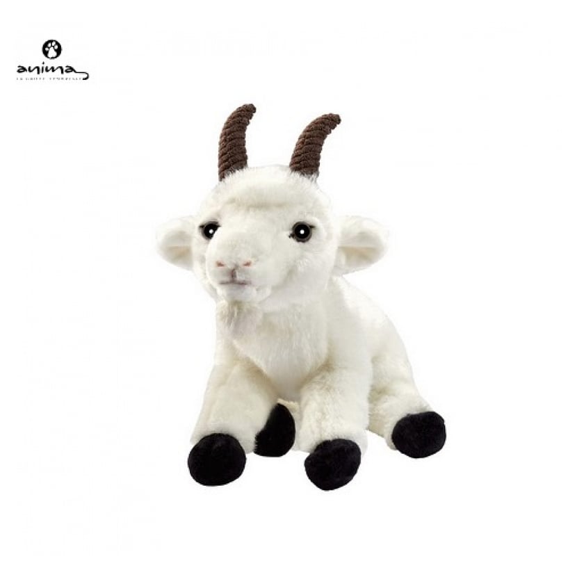 Peluche Chevre blanche 26 cm Peluche et Doudou Jeux d eveil Cultura