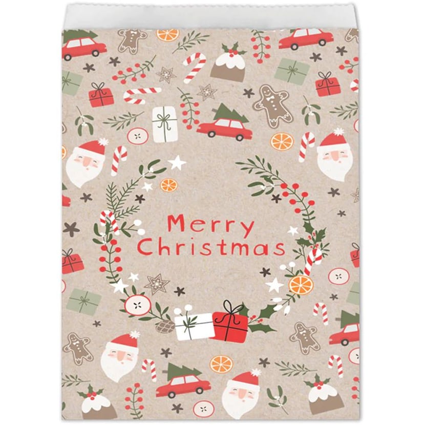 10 Pochettes Cadeaux Noël Kraft Décorer la maison Fêtes et